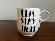 Anthropologie ‘Lets Stay Home’ Mug • Great Condition •