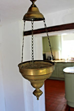 Vintage Brass Hanging Plant