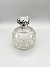 EDWARDIAN SILVER MOUNTED CUT GLASS PERFUME BOTTLE, J. COLLYER, BIRMINGHAM, 1904