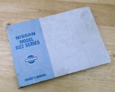 2001 Nissan Navara D22 Pick Up Owners Handbook Manual 1999-2006 - English