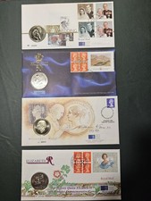 Four Royal Five Pound Coin Covers Limited Edition Bunc Royal Mint Mint