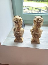 Vintage French Pair of Cast Iron Decorative Usable Fire Dogs