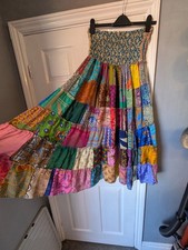  90% Silk Skirt Maxi Long Full