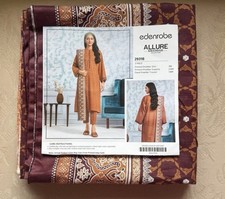 edenrobe 3 piece unstitched khaddar suit