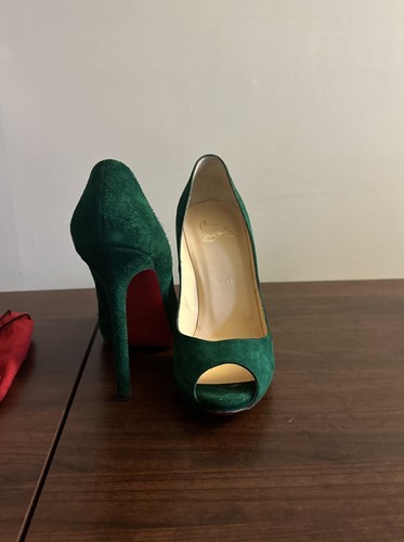 Green suede christian - green,