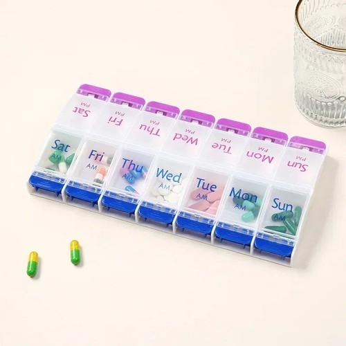 Day pill box weekly tablet - day,