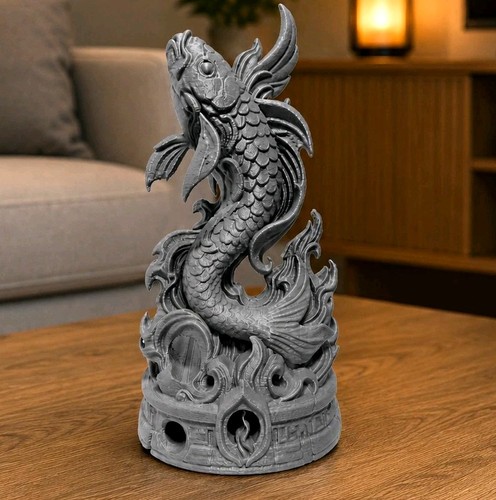 Koi fish statue ornament - fish,