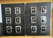 0.31g  24kt gold bars x 12, Landmarks of the World Purest  24ct Gold Set