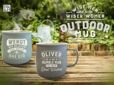 * Pre-Personalised Outdoor Mug Camping Travel Tea Coffee - Mum Dad - Gift Mug *