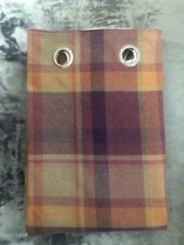 NEXT Multi PURPLE KINGSLEY Woven Check Eyelet SINGLE / DOOR CURTAIN 135X229CM