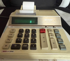 SHARP ELECTRONIC PRINTING CALCULATOR EL-1197 WITH SPARE ROLLS - WORKING ORDER