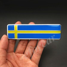 Metal Sweden Flag Car Auto