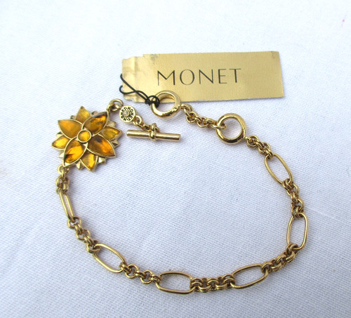 Monet goldtone link bracelet