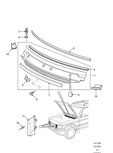 Land rover air deflector - land,