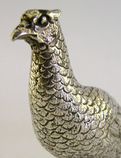 SILVER PLATED MALE PHEASANT