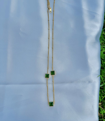 18k gold plated elegant - 18k, green