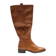 SAM EDELMAN High Boots Brown Leather Womens UK 5