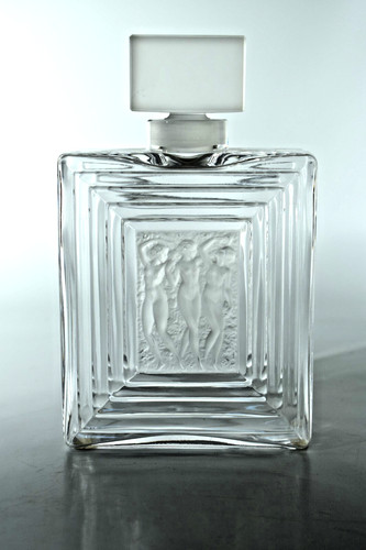 Lalique france glass flacon - glass,