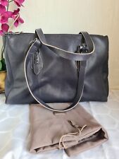 Radley Leather Work Office Shoulder Bag Tote Handbag Large Navy Blue 