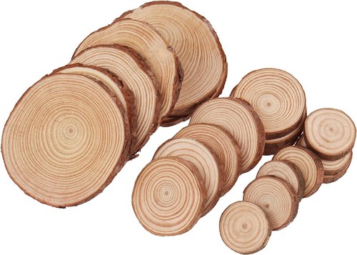 Wooden slices 10cm - -,