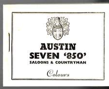 Austin Seven Exterior Colours 1961-62 UK & Export Markets Brochure Super Cooper