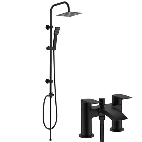 Matt black modern - matt, square