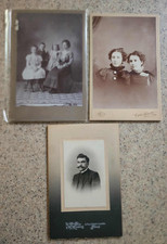 3 Cabinet Card photos -E Graffe & A Rougers Paris, Carl Lemke Wis.