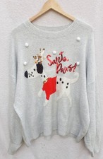 TU Santa Paws Sequin Pom Pom Christmas Dog Jumper Size 24 .