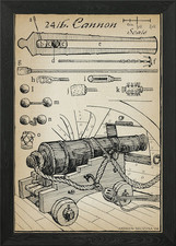 Old naval cannon Framed Wall