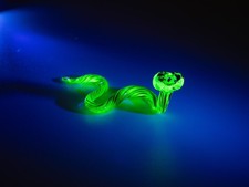 Uranium glass cobra figurine