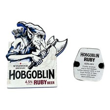 Hobgoblin Ruby Pump Clip Metal Complete Wychwood Brewery.Home Bar