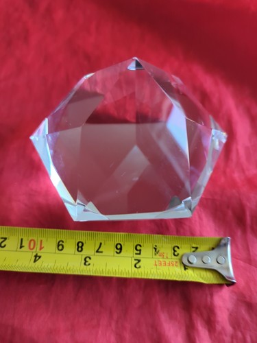 Large diamond cut glass - large,