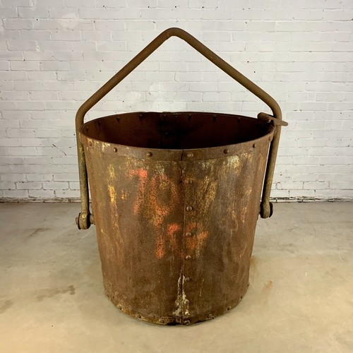Large vintage riveted - riveted, steel