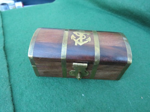 Small wooden and brass - small,