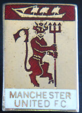 MANCHESTER UNITED FC Vintage badge Maker REEVES B'ham Brooch pin 21mm x 31mm
