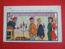 SAUCY Comic RUDE COCONUT SHY FAIR INNUENDO TOUCH 'EM WHERE HAIR GROWS LADIES