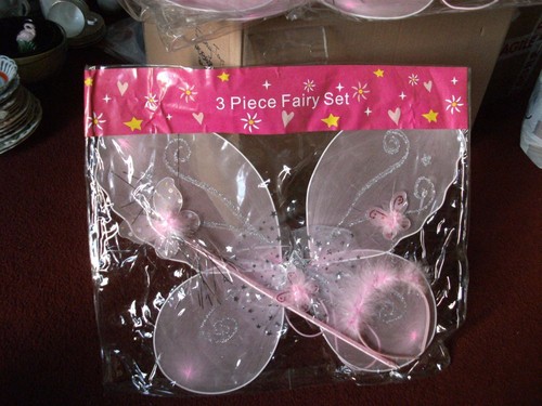 Fancy dress pink - fairy, wings