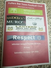 Potters Bar Town V Aveley 25th