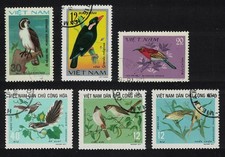 Birds Small Collection 6v Vietnam 1970 CTO