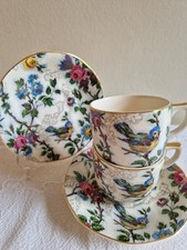 Barker Bros 'Lorna Doone Chintz 'Royal Tudor Ware 2 x Coffee Cups & Saucers RARE