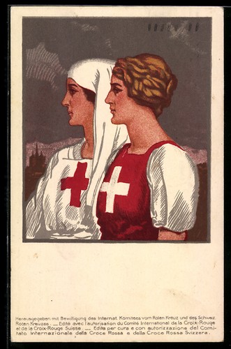 Lithograph two women - of,