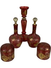 Victorian Cranberry Glass Set