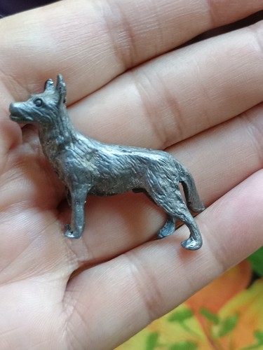 Vtg pewter german shepherd - vtg,