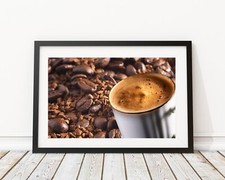 coffe cup bean  Photo Paper Excellent poster frame NOT included all sizes XXL