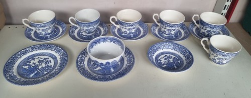 Blue willow pieces cups - willow, 15