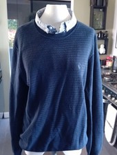 Navy Blue Jumper With Shirt Attached Size Medium.  Lincoln Brand.
