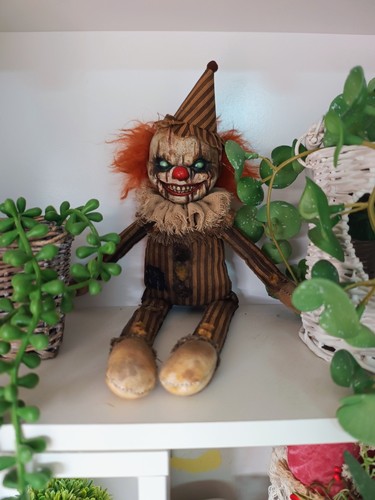 Handmade creepy circus clown