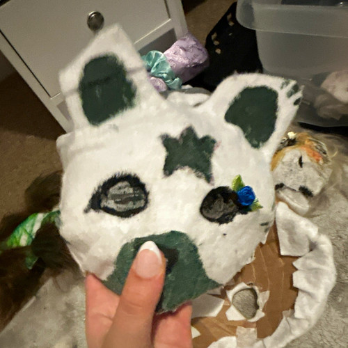 Handmade white felt - felt, animal