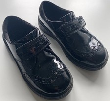 M & S Kids Scuff Resistant Patent Leather School Shoes Black Size 13 UK Standard