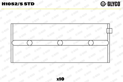 Crankshaft glyco h1052 std - glyco, h1052/5